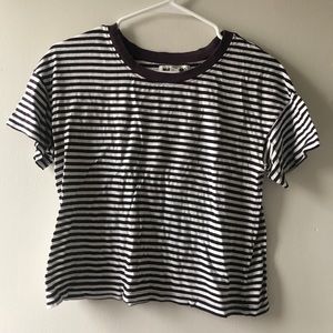 Purple and White Striped Tee💜